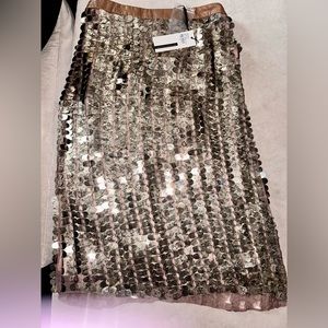 TRACY REESE FISHTAIL LARGE SEQUIN MIDI SKIRT